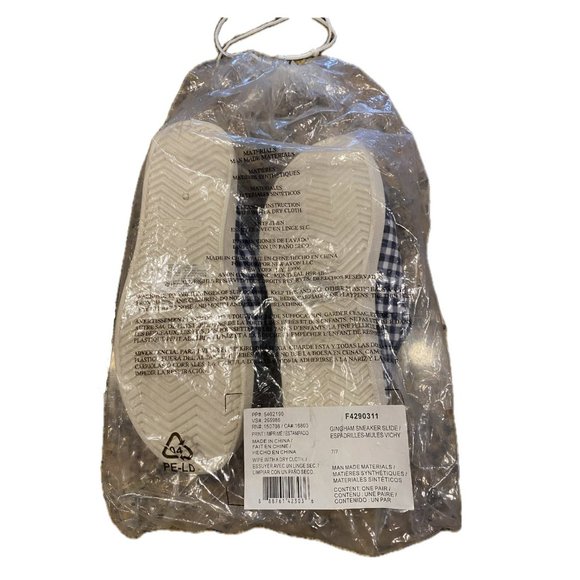 Price Reduced! Avon Cushion Walk Navy Blue Gingham Sneaker/Slide - Size 7 NEW!! - Picture 7 of 7